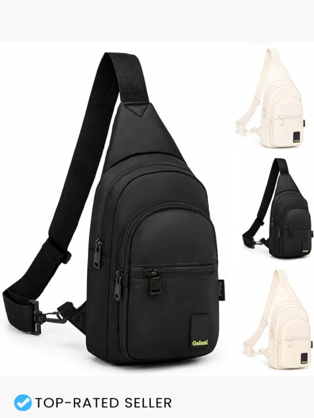 Men Sling Crossbody Bag Adjustable Strap Chest Bag Lightweight Minimalist Casual